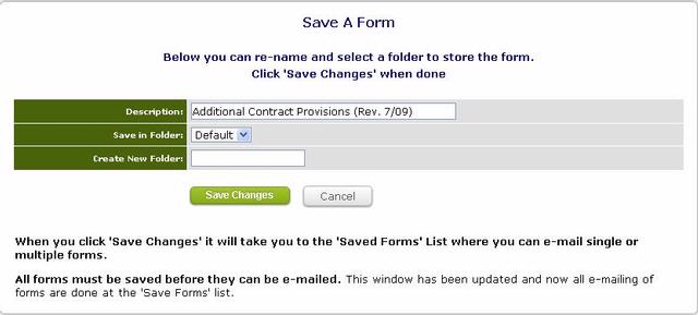 Save forms